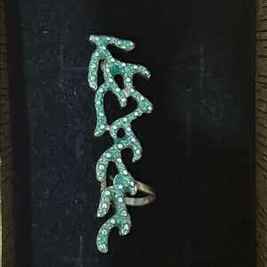 Vintage Turquoise Cartlidge Full Earring Wrap with Clip On Earring Finish